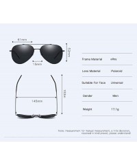 Aviator Polarizing sunglasses Classic clam glasses Polarizing driving glasses sunglasses - D - CY18Q7XULTG $58.87