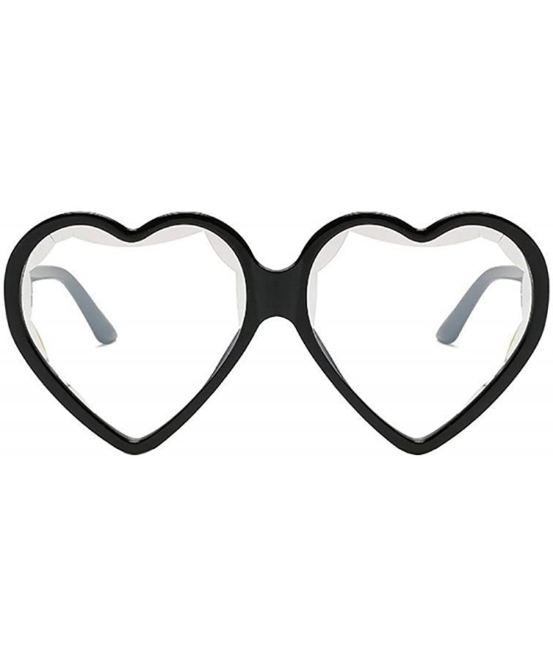 Aviator Women Man Fashion Vintage Heart Shape Big Frame Sunglasses Unisex Radiation Protection Retro Eyewear - H - C018SNYE8T...