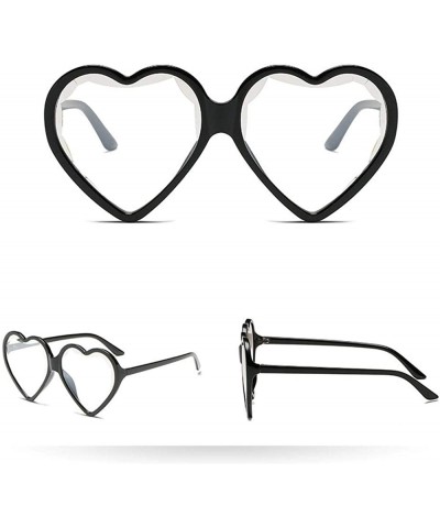 Aviator Women Man Fashion Vintage Heart Shape Big Frame Sunglasses Unisex Radiation Protection Retro Eyewear - H - C018SNYE8T...