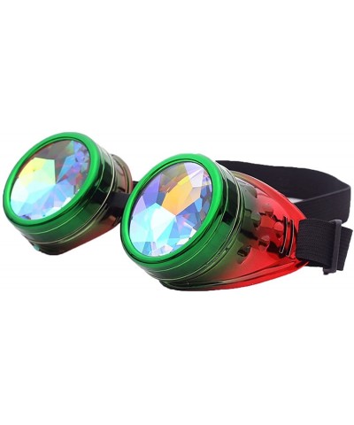 Sport Rainbow Kaleidoscope Goggles Victoria Clothing Steam Punk Accessories Laser - Green Red 2 - CX18HOI6NYX $16.00