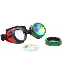 Sport Rainbow Kaleidoscope Goggles Victoria Clothing Steam Punk Accessories Laser - Green Red 2 - CX18HOI6NYX $16.00