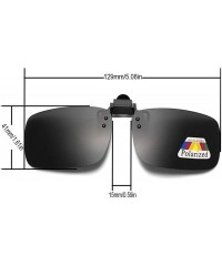 Square Polarized Clip-on Sunglasses Lenses for Outdoor Walking Fishing Driving Cycling - CW18I29E7GE $12.01