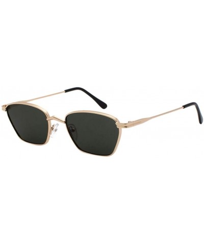 Rectangular Sunglasses - Ocean Sheet Metal Frame Polarized Lenses Sun Glasses for Men/Women Unisex Street Beat Eyewear - C818...