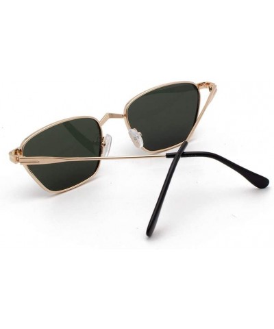 Rectangular Sunglasses - Ocean Sheet Metal Frame Polarized Lenses Sun Glasses for Men/Women Unisex Street Beat Eyewear - C818...