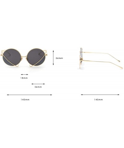 Goggle Trendy Planet Shaped Sunglasses Retro Personality Double Color Pieces Round Sunglasses - Figure 2 - C118XDCUN7Z $17.93