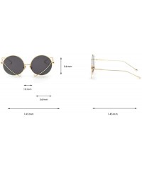 Goggle Trendy Planet Shaped Sunglasses Retro Personality Double Color Pieces Round Sunglasses - Figure 2 - C118XDCUN7Z $17.93