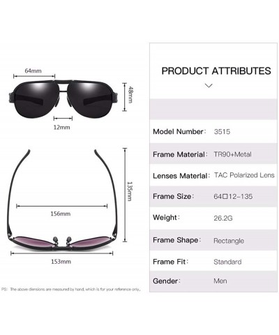 Sport Solar Mirror Metal Mixed Frame Polarizer Men's Outdoor Sports Mountaineering Glasses - D - CQ18QQ29AX9 $31.59