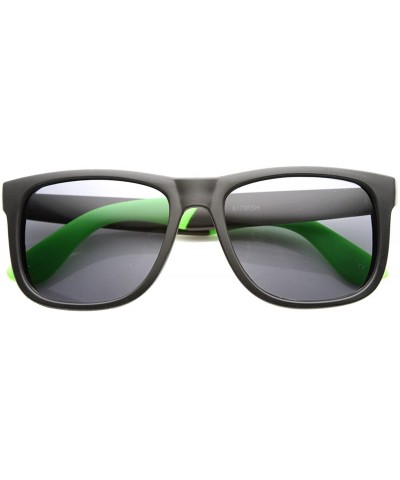 Wayfarer Classic Two-Tone Horn Rimmed Sunglasses - Black-green Smoke - C211Y9O0QHH $18.70