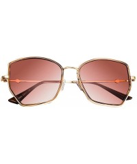 Aviator Unisex Korean Version Polarized Sunglasses Classic Women Retro Irregular Big Frame Sun glasses - Gold - CD18SU4KXKU $...
