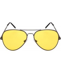 Aviator Classic Aviators with Spring Hinges and Night Driving 25095AS-ND - Matte Gunmetal Frame/Night Driving Lens - CQ1884XC...