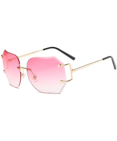 Rimless Sunglasses for Men Women Vintage Sunglasses Gradient Color Sunglasses Retro Glasses Eyewear Rimless Sunglasses - CY18...