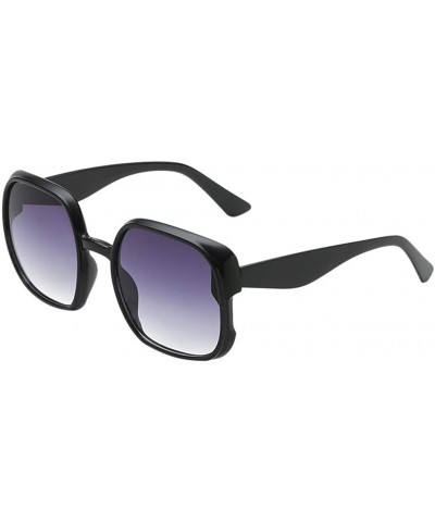 Oversized Square Sunglasses for Women Trendy Oversized Square Sunglasses Flat Top Fashion Shades Oversize Sunglasses - E - C6...