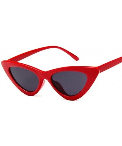 Rectangular Retro Small Sunglasses-Polarized Shade Glasses With Classic Narrow Cat Eye Lens - H - CB1905YQXI8 $53.49