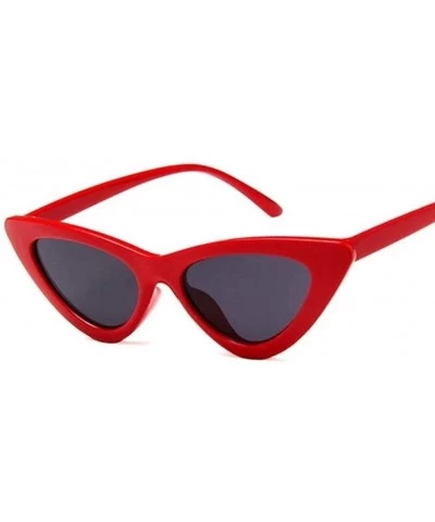Rectangular Retro Small Sunglasses-Polarized Shade Glasses With Classic Narrow Cat Eye Lens - H - CB1905YQXI8 $55.66