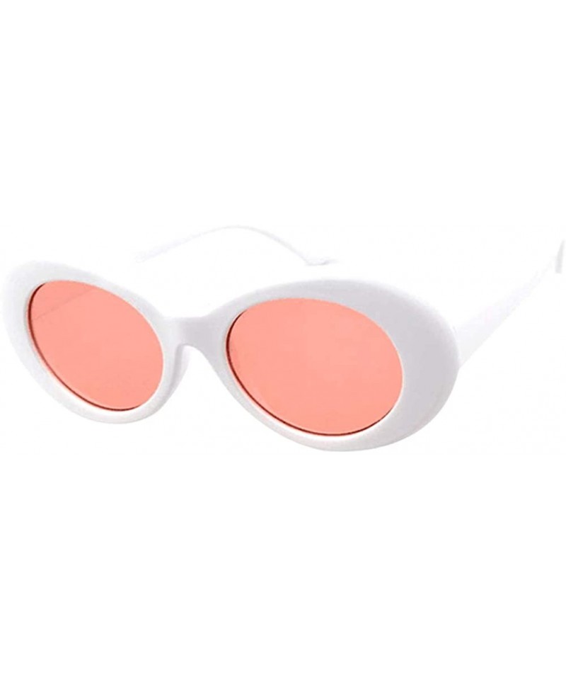 Goggle Vintage Oval Sunglasses Reflective Color Film Goggles for Women Men Retro Sun Glasses Eyes Protection - Style3 - CG18R...