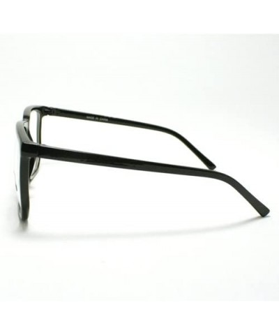 Square Unique Square Eyeglasses Geek Nerdy Fashion Clear Lens Eyewear - Black - CY11CE0B0C3 $9.21