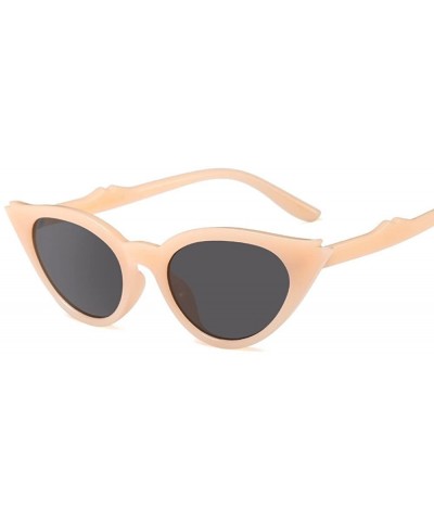 Cat Eye Small Vintage Cateye Sunglasses for Women 50s Chic Fashion Retro UV400 Sunshades - Baby Orange - C718GT8SA2W $23.76