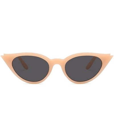 Cat Eye Small Vintage Cateye Sunglasses for Women 50s Chic Fashion Retro UV400 Sunshades - Baby Orange - C718GT8SA2W $12.20