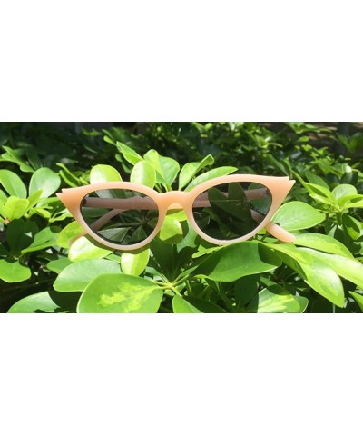 Cat Eye Small Vintage Cateye Sunglasses for Women 50s Chic Fashion Retro UV400 Sunshades - Baby Orange - C718GT8SA2W $12.20