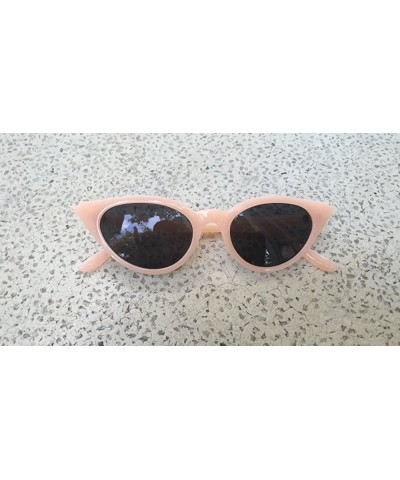Cat Eye Small Vintage Cateye Sunglasses for Women 50s Chic Fashion Retro UV400 Sunshades - Baby Orange - C718GT8SA2W $12.20