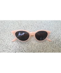 Cat Eye Small Vintage Cateye Sunglasses for Women 50s Chic Fashion Retro UV400 Sunshades - Baby Orange - C718GT8SA2W $12.20