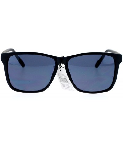 Oversized Marijuana Mens Thin Matte Plastic Oversize Rectangular Sunglasses - Yellow - CZ11WI4PLZR $9.79