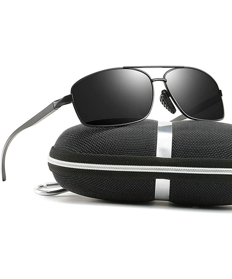 Fashion Custom Made Myopia Polarized Sunglasses Metal Full Frame Square ...