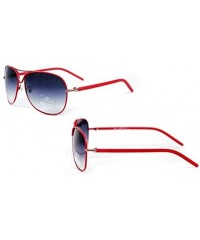 Aviator Belted Collection Women's Classic Aviator Sunglasses - Red - CL18HDG8IDU $51.04