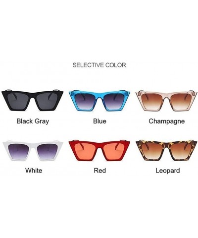 Cat Eye Square Sunglasses Man/Women Cat Eye Sun Glasses Classic Vintage UV400 Outdoor - Blue - CP198Y3UC5Q $18.68