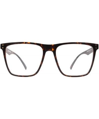 Square Eyeglasses 8032 Trendy Square - for Womens 100% UV PROTECTION - Leopard - C3192TEY8CH $53.40