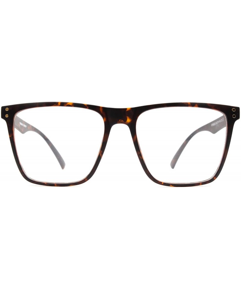 Square Eyeglasses 8032 Trendy Square - for Womens 100% UV PROTECTION - Leopard - C3192TEY8CH $31.03