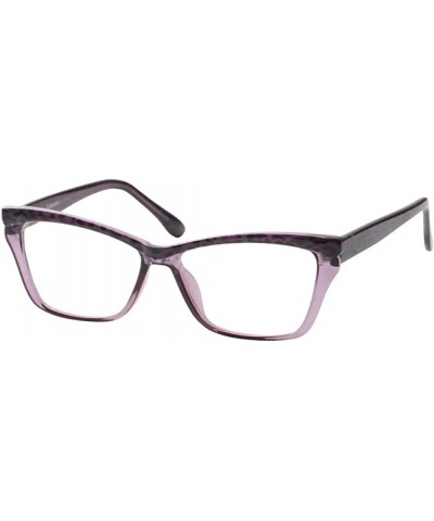 Rimless Womens Leopard Butterfly Reading Glasses Fashion Eye Glass Frame - Purple - C018IIQYRL0 $20.39