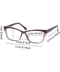 Rimless Womens Leopard Butterfly Reading Glasses Fashion Eye Glass Frame - Purple - C018IIQYRL0 $8.74