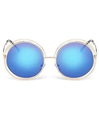 Aviator Sunglasses for Women Men Polarized Vintage Round Classic Retro Fashion Sun Glasses Aviator Mirrored uv Protection - C...