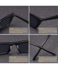 Cat Eye Retro Cat Eye Sunglasses Men Women Sun Glasses Stylish Eyewear Vintage Oculos De Sol UV400 - C01 Black Grey - CC19854...