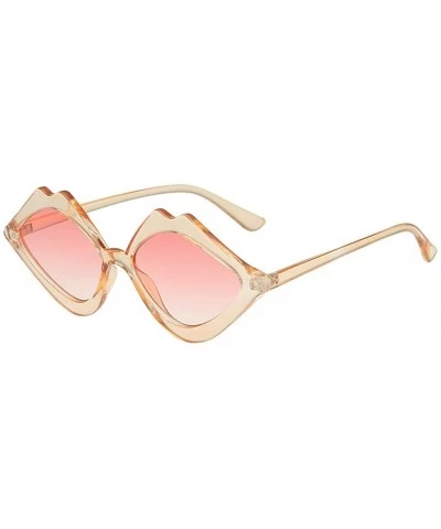 Rimless Designed Sexy Lip Sunglasses Women's Fashion Jelly Sunshade Sunglasses Integrated Glasses Candy Color - C318Q9Z6QR5 $...