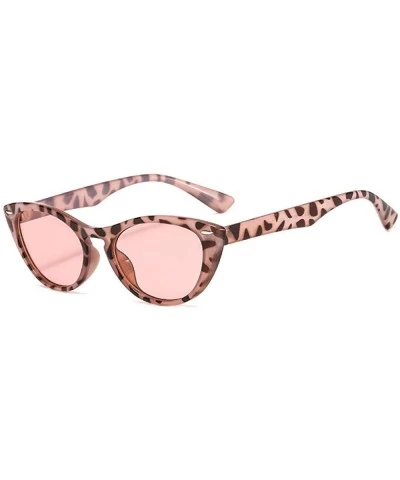 Cat Eye Cat eye sunglasses fashion ladies sunglasses - Pink Bean Flower Frame Powder - C7199CQK40C $40.81