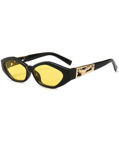 Goggle Retro Vintage Narrow Cateye Sunglasses for Women Clout Goggles hexagon Leopard sunglasses - 4 - C3193GA5XCK $26.37