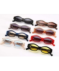 Goggle Retro Vintage Narrow Cateye Sunglasses for Women Clout Goggles hexagon Leopard sunglasses - 4 - C3193GA5XCK $13.18
