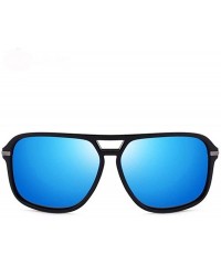 Aviator Sunglasses Men Polarized Oversized Mirror Driving Sun Glasses Man Brand Black - Green - C418XE9HH9X $10.41