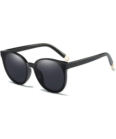 Goggle Fashion Women Colour Luxury Flat Top Cat Eye Sunglasses - 1700 Black Black - CE18HQ5S67R $22.84