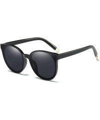 Goggle Fashion Women Colour Luxury Flat Top Cat Eye Sunglasses - 1700 Black Black - CE18HQ5S67R $9.79