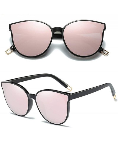 Goggle Fashion Women Colour Luxury Flat Top Cat Eye Sunglasses - 1700 Black Black - CE18HQ5S67R $9.79