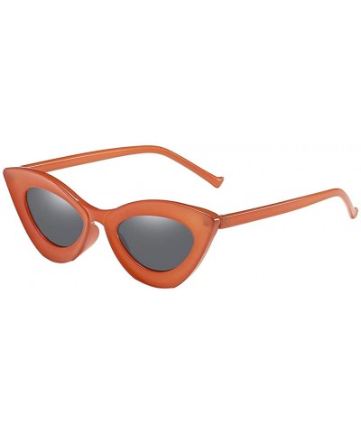Semi-rimless Oversized Cat Eye Sunglasses for Women Polarized Trendy Mirrored Lens Driving Fishing UV Protection Eyeglass - C...