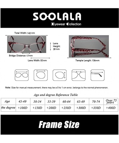 Rimless Womens Leopard Pattern Cat Eye Reading Glasses Quality Eye Glass Frame - 2 Pairs / Red + Purple - C318IG3SIGQ $15.33