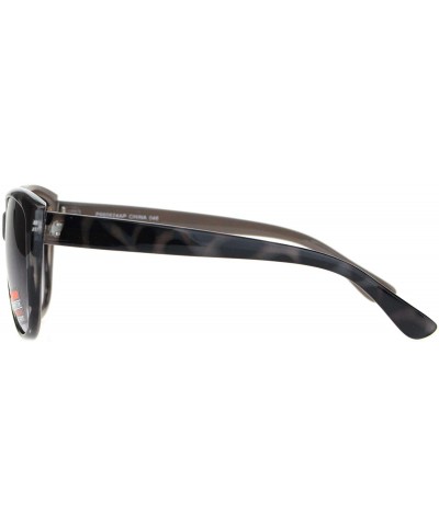 Oversized Womens Tortoise Chic Butterfly Designer Plastic Sunglasses - Black Tortoise Gradient Black - C818N60R6KM $10.67