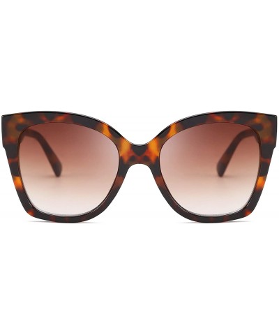 Oversized Retro Oversized Square Sunglasses Stylish Colorful Frame Chic Eyewear for Woman and Men B2597 - 02 Sexy Leopard - C...