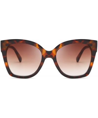 Oversized Retro Oversized Square Sunglasses Stylish Colorful Frame Chic Eyewear for Woman and Men B2597 - 02 Sexy Leopard - C...