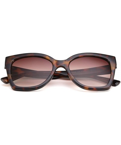 Oversized Retro Oversized Square Sunglasses Stylish Colorful Frame Chic Eyewear for Woman and Men B2597 - 02 Sexy Leopard - C...