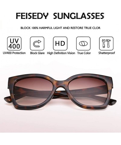 Oversized Retro Oversized Square Sunglasses Stylish Colorful Frame Chic Eyewear for Woman and Men B2597 - 02 Sexy Leopard - C...
